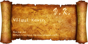 Völgyi Kevin névjegykártya